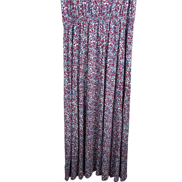 BODEN PAISLEY SHORT SLEEVE RUFFLE JERSEY MIDI DRESS US 12 LONG - Picture 9 of 15